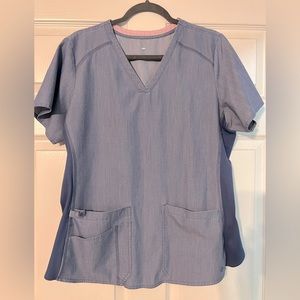 Med Couture Touch V neck scrub top L